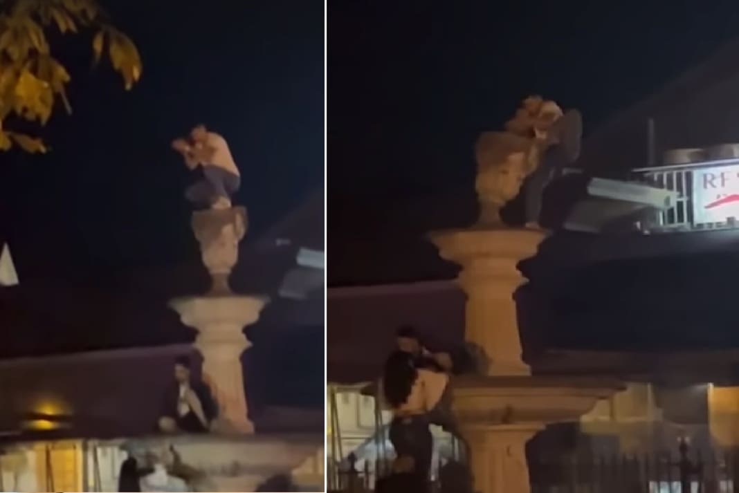 Homem rebenta com chafariz centenário em Aveiro