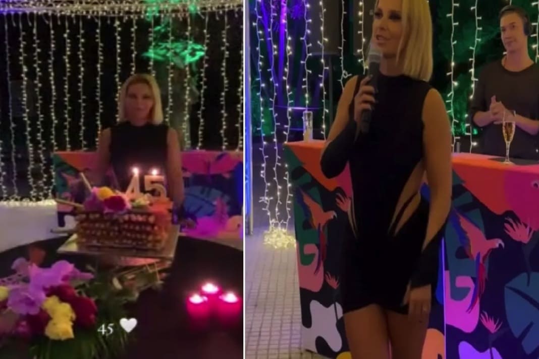 Cristina Ferreira faz discurso durante festa de aniversário