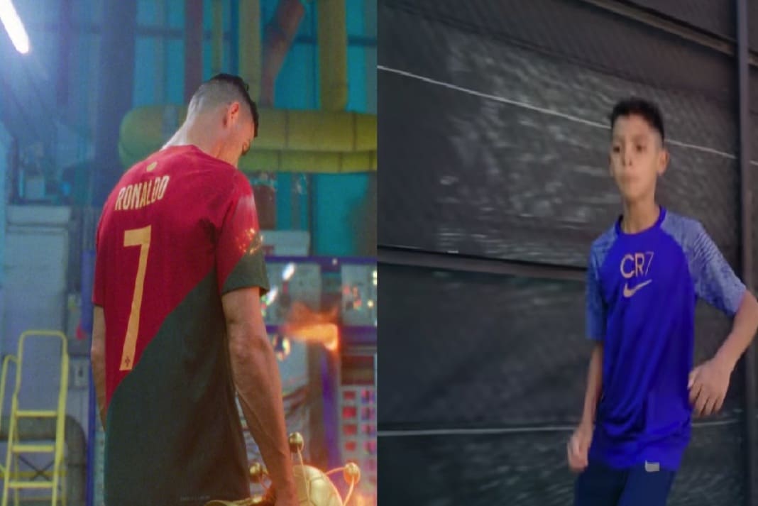Estrondo: Nike arrasa em anúncio com Cristiano Ronaldo e Cristianinho. Quase a começar o Mundial do Qatar, a Nike lançou um anúncio épico.